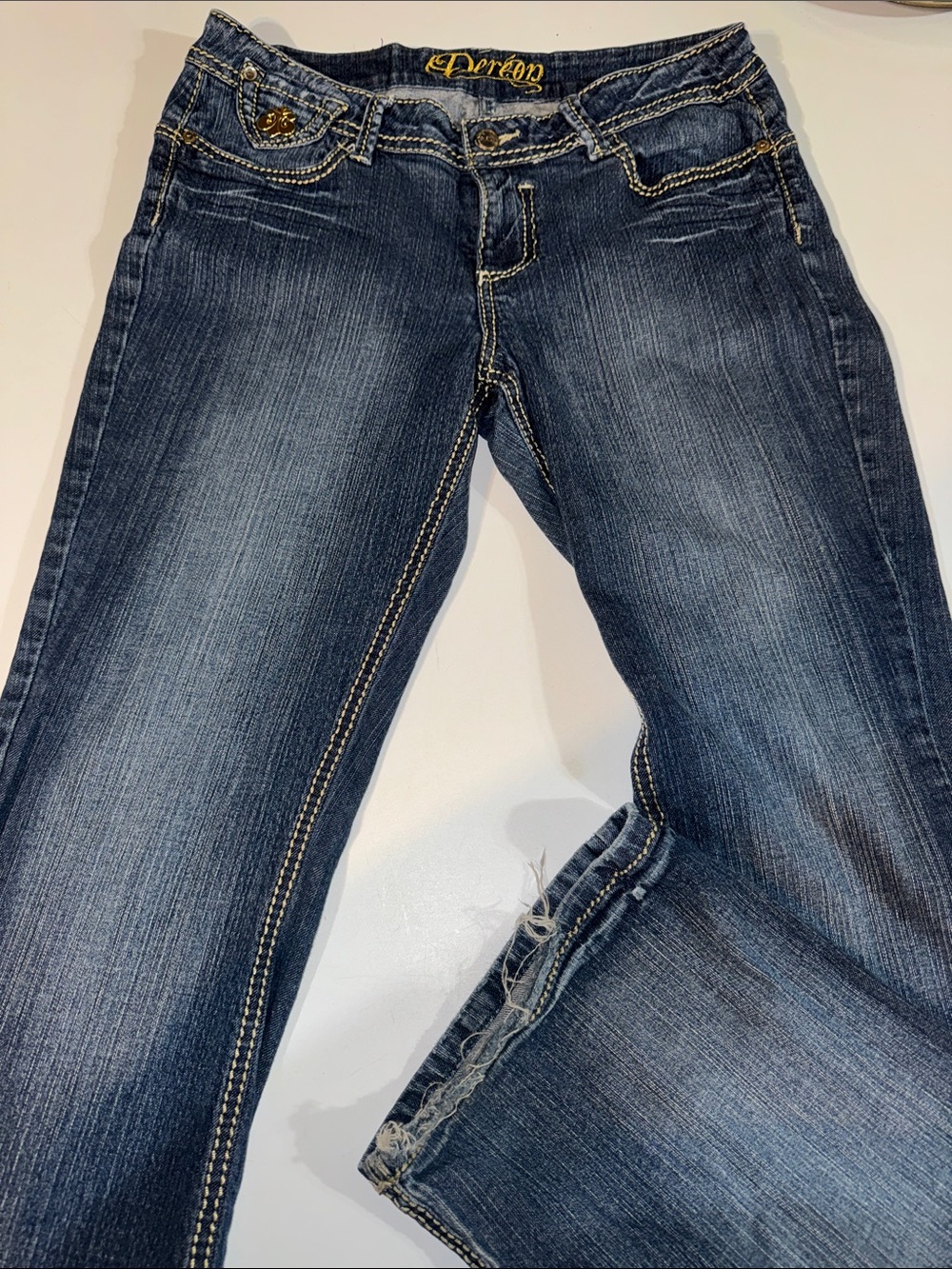 Women’s Dark Wash Bootcut Jeans - Navy Blue